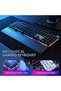 لوحة مفاتيح ميكانيكية سلكية للألعاب F2088، لوحة مفاتيح بإضاءة خلفية RGB، أزرار تحكم بالصوت، مسند معصم قابل للإزالة، 10 أزرار - 5