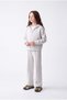 Girl's hooded kangaroo pocket zip-up sweatshirt - 2