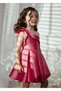 Girl's One-Sleeved Dress Fuchsia - 2
