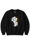 Cosmic Kitty Adventure – Cute Astronaut Cat & Planet Balloons Graphic Sweatshirt