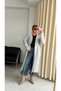 Premium Şardonlu 50% Wool Shawl Collar Long Cardigan - 3
