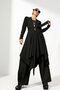 Asymmetric Black Soft Cardigan - 7