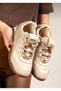 Rubber Flat Sole Orthopedic Beaded Detail Daily Women's Sports Shoes - 4