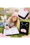 دفتر ملاحظات GOOD Bear Plush، 80 صفحة، مذكرات للأطفال مع 3 فراولة قطيفة - 6