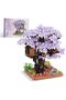 Micro mini Blocks Cherry Bonsai Tree Building Sets,Creative Exquisite Sakura Tree House, Good Gift C