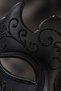 Black Venetian Mask with Glitter Pattern Lace-Up Masquerade Party Costume Halloween Halloween - 5