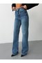 Women's High Waist Straight Cut Straight Wide Leg Jeans - 5