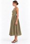Busem Square Neck Belted Midi Dress - 2