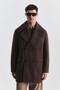 Wool Blended Double Breasted Coat - 3