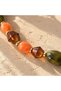 Kly-1077 Orange, Amber and Olive Green Chunky Necklace with Large Beads |   Eos Collective - 4