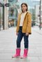 W10207 Splash Nautico Borreguito Fuchsia Orthopedic Furry Girl's Rain Boots - 5