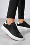 Tommy V-2.0 Men's Black Genuine Leather Sneaker Casual Sports Shoes Thick Sole