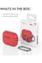 غطاء سيليكون كامل لحماية سماعات Airpods Pro - باللون الأحمر. - 7