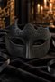 Black Venetian Mask with Glitter Pattern Lace-Up Masquerade Party Costume Halloween Halloween - 4