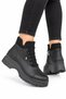 Women's cold-proof smart lace detailed boot black - 4