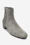 Richey Gray Suede Genuine Leather Women's Round Toe Thick Heeled Boots - 5