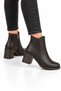 Women's Cold-Proof Heeled Boots (5cm) Brown - 3