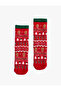 Cotton Christmas Themed Patterned Towel Socks - 2