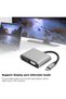 محول من النوع C، قاعدة توصيل ذكية مع منفذ HDMI/VGA للعمال، مناسبة لأجهزة العرض (رمادي) - 8