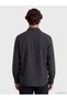 Ozmarka New Season Anthracite Slim Fit Textured Men's Shirt - 4