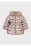Girl's Hooded Fur-Lined Metallic Shiny Puffer Coat - 3