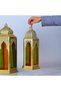 Ramadan Lantern with Luxurious Design - Colored Gold - 18X18X45Cm