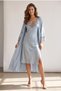 Women's Lace Detailed Nightgown Set with Dressing Gown