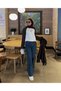 Women's Garnished Advertising Sleeve Tunic Blouse - 3