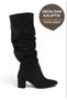 Deja Women's Bellows Thick Heeled Pointed Toe Suede Boots