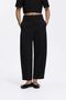 Women's Trousers Barrel Pants Cloutte Pants High Waist Wide Leg Black Fabric Pants - 4