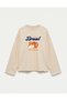 Oversize 100% Cotton 3 Thread Sweatshirt - Bread