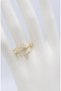 Vip Gold Tamtur Drop Stone Detailed Spiral Design Non-Tarnish Steel Adjustable Stylish Ring