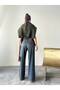Women's Wide Leg Distressed Jean Trousers - 3