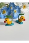 2 Pieces Organic Cotton Amigurumi Duck Floating on the Lake Hairless Baby Hairpin Hand Knitted Baby Hairpin - 3