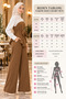 Belted Waist, Original Design - Women's Collared Asymmetrical Blouse and Slit Wide-Leg Imported Crepe Trousers Two-Piece Set - 5