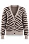 Brown Patterned Knitwear Cardigan