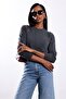 Anthracite Crew Neck Cashmere Sweater - 3