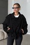 Sophia Oversize Button Detailed Women's Trench Coat Imported Anti-Pilling Cashmere Coat - 5