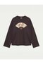 Oversize 100% Cotton 3 Thread Sweatshirt - Chinese Blossom Fan