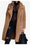 New Season Single Button Lined Double Pocket Winter Super Soft 100% Cotton Stylish Women's Plush Coat - 2