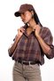 Brown Plaid Pattern Oversize Shirt 5163 - 2