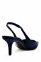 Navy Blue Pointed Toe Slingback 25149 - 6