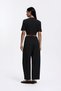 Women's Trousers Barrel Pants Cloutte Pants High Waist Wide Leg Black Fabric Pants - 7