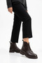 Furen Medium Rubber Buckle Women's Genuine Leather Women's Boots Brown Skin - 5