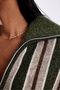 Khaki Striped Wool Blend Cardigan 261048 - 3
