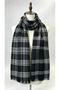 Winter Women's Scottish Patterned Black Plaid Scarf Shoulder Shawl Long - 3