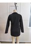 Women's Long Sleeve Collared Front Buttoned Jacket and Short Skirt Two-Piece Suede Set - 5