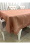 Embroidered Linen Textured Seamless Tablecloth 240X150 - 3