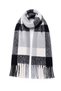 Women's Premium Soft Plaid Square Patterned Boucle Soft Textured Long Tassel Winter Shoulder Women's Shawl Scarf - 5