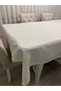 Embroidered Linen Textured Seamless Tablecloth 240X150 - 4